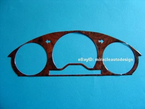BURLWOOD LOOK GAUGE DASH BEZEL PANEL MERCEDES 95-99 W210, 97-00 W208, 95-00 W202 - Picture 1 of 5