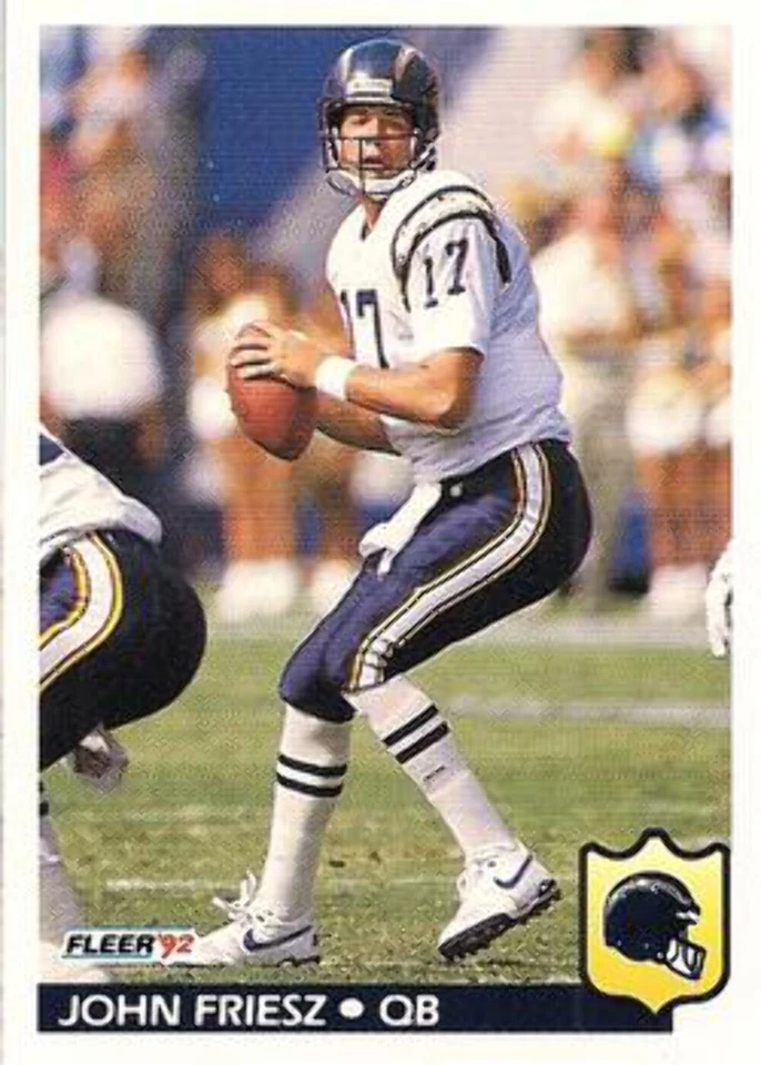 #358 John Friesz - San Diego Chargers - 1992 Fleer Football - Image 1 of 1