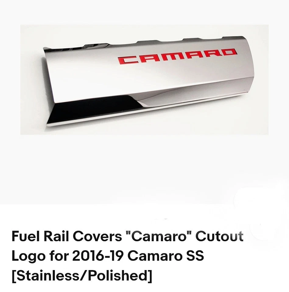 NUEVO JUEGO CAMARO DE CUBIERTAS PULIDAS PARA RIELES DE COMBUSTIBLE SS, 2016-2019 Camaro SS V8  Foto 1 de 4