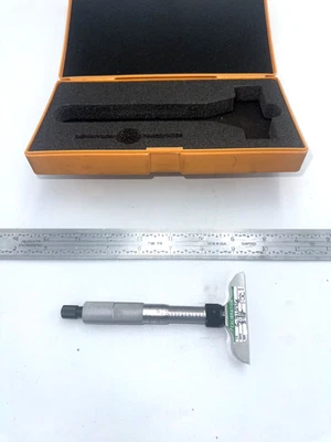 Mitutoyo 0-1" VERNIER DEPTH GAGE. NO. 129-147 DMC2.5-1" - Image 1 of 3