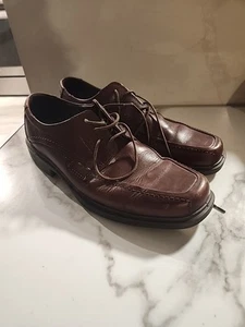 Ecco braune Oxford-Schuhe Herren Größe 46 formell elegant Leder ausgefallen Schnürschuhe - Bild 1 von 12