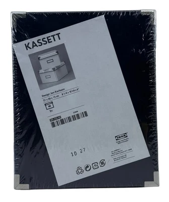 Ikea Kassett Black Storage Boxes 21 x 26 x 15 cm | 8¼ x 10¼ x 6 in | 301.532.42 - Image 1 of 4