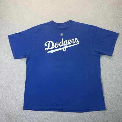 Dodgers Tshirt Adult XXL Blue Puig Mens LA Majestic Baseball MLB #66 - Image 1 of 4