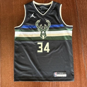 Maglia Nike Youth Medium Bucks Giannis Antetokounmpo nera #34 - Foto 1 di 5