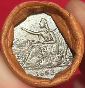 ROTOLO DA 5 DOLLARI BARBIERE ARGENTO SIGILLATO E QUARTO IN PIEDI CON GETTONE GUERRA CIVILE E ESTREMITÀ SEDUTE - Foto 1 di 5