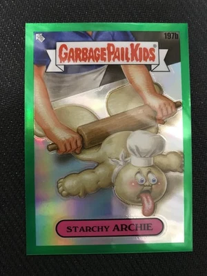 Garbage Pail Kids 2023 Chrome 5 Green Refractor #/299 #197b Starchy Archie - Image 1 of 2