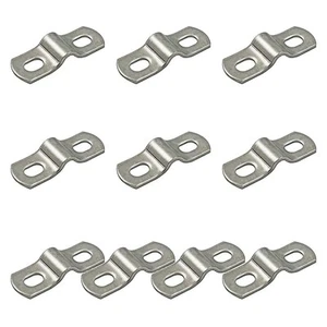 10mm Heavy Duty 2 Hole U-Tube Strap Clamp,10 Pcs Stainless Steel-304 Rigid U-... - Picture 1 of 7