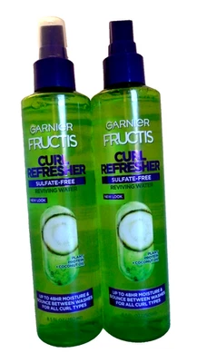 Garnier Fructis Curl Refresher Sulfate Free Reviving Water 2 Pack - 8.5 Fl Oz Ea - Image 1 of 2