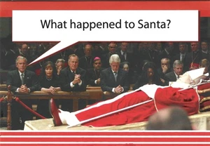 Open Christmas Greeting Card Merry Happy Funny Rude Santa Humorous Joke Humour - Picture 1 of 4