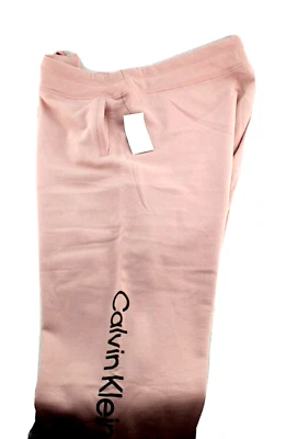 Pantalones deportivos para mujer CALVIN KLEIN talla 1X rosa con cordón con logotipo al por menor $69 Foto 1 de 4