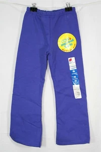009X08 Hanes K474 Open Leg EcoSmart Premium Sweatpants XS Purple - Picture 1 of 2