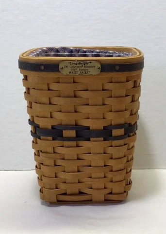 Longaberge Collectors Club JW Miniature 1997 Waste Basket Cover