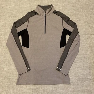 Lululemon  Pullover Mens Small Gray Warm Surge Performance 1/2 Zip Sweater Sport - Picture 1 of 10