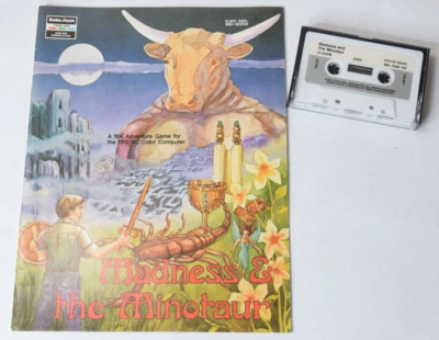 Madness & the Minotaur 16k Cassette Tape Tandy Radio Shack TRS-80 Color Computer - Image 1 of 2