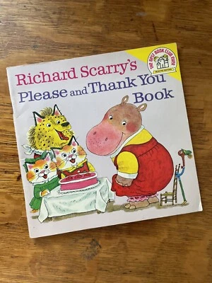 Vintage Richard Scarry’s Please And Thank You Book 1973 Random House Pictureback Foto 1 de 4
