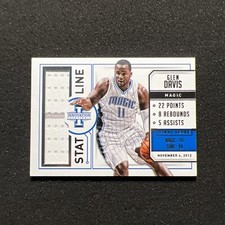 2013-14 Panini Innovation GLEN DAVIS #16 Stat Line JERSEY CARD 045/125