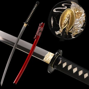 Katana Sword Clay Tempered T10 Steel Choji Hamon Japanese Samurai Razor Sharp  - Picture 1 of 15