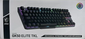 MSI Vigor - GK50 Elite TKL - LR US Mechanical RGB Gaming Keyboard - Black - Picture 1 of 4