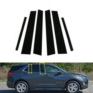 6Pcs Gloss Black Pillar Posts Window Door Trim Fit For Chevy Equinox 2010-2017 - Foto 1 di 12
