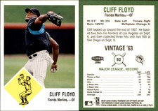 Cliff Floyd 1998 Fleer Tradition #92C Card Florida Marlins