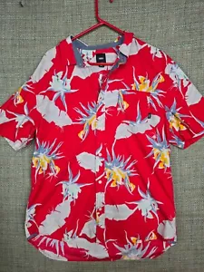 Camicia Vans ragazzo XL hawaiana vestibilità classica rossa con bottoni manica corta - Foto 1 di 11