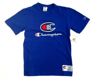 Camiseta Champion Century Collection C100 Chenille Logo Bordado Azul Talla S - Imagen 1 de 9