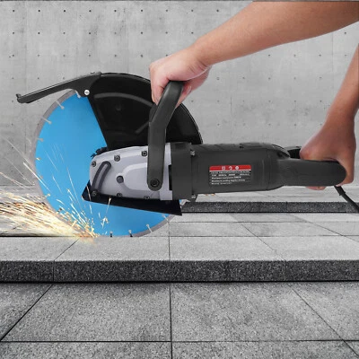 Electric Concrete Saw Wall Slitting Machine Brick Concrete Cutter + 35cm Saw Blade - Image 1 of 4