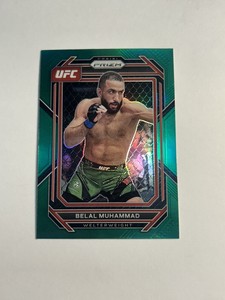 2023 Panini Prizm UFC Green Prizm #113 Belal Muhammad Card