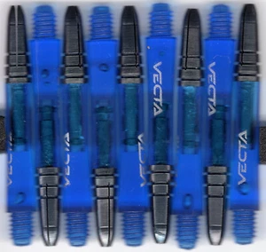 WINMAU VECTA Blue Inbetween Polcarbonate/Aluminum Top Dart Shafts: 1 set of 3 - Picture 1 of 4