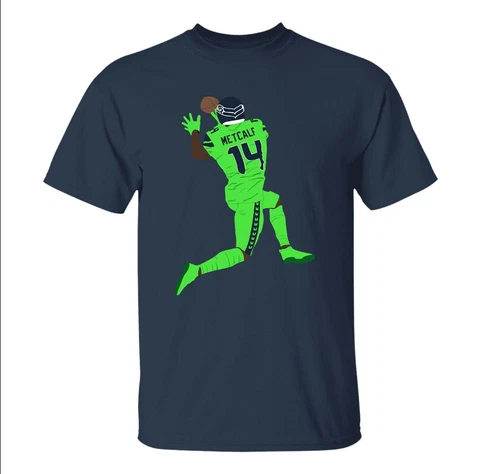 metcalf receiver the ball Seattle Seahawks T-Shirt Full Size S-3XL Cover