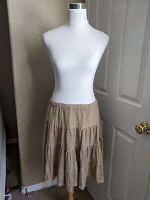 Falda marrón suave talla L sin marca beige inserción material polar cordón Foto 1 de 4