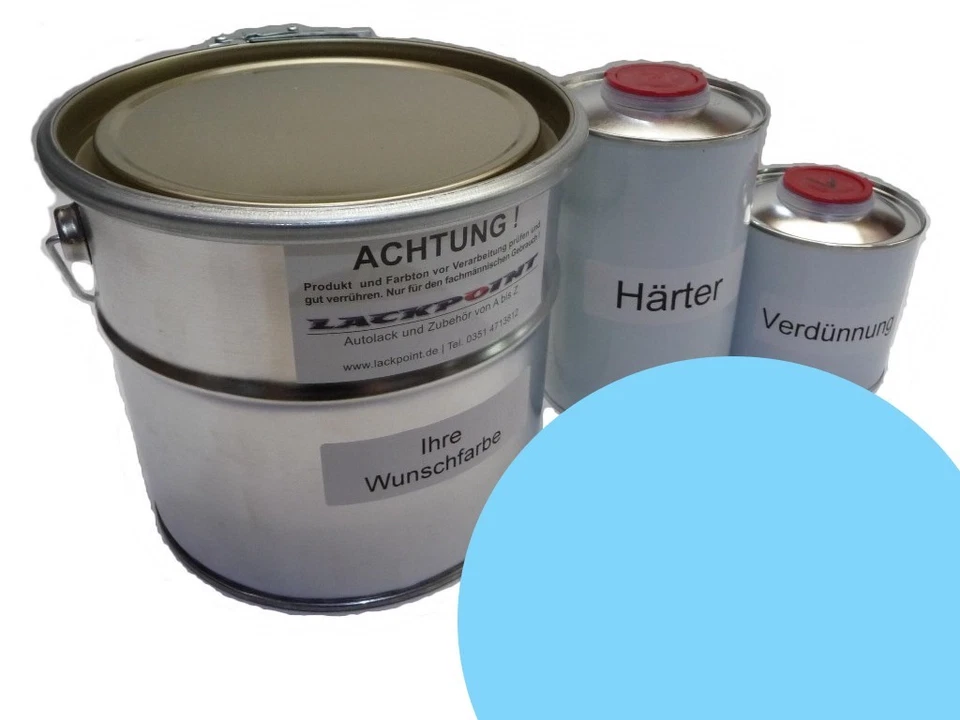 5 Liter Set 2K Autolack geeignet für Porsche 328 Gulfblau kein Klarlack Tuning - Bild 1 von 1