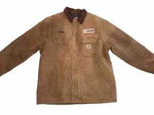Vintage Carhartt LEAM DRILL Brown Blanket Lined Jacket Gr. 48 Vintage Rare 90s - Bild 1 von 18