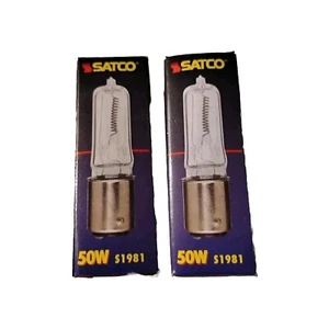 (10PACK) SATCO S1981 50W JD DC BAYONET Clear/Ba15d Base JD Type - Picture 1 of 1