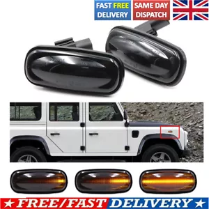 2X LED Side Repeater Indicator Light Dynamic For Land Rover Discovery Defender - Picture 1 of 5