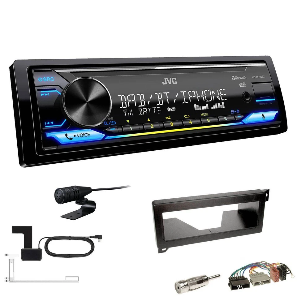 JVC KD-X472DBT Media Autoradio Bluetooth DAB für Jeep Grand Cherokee 1993-1998