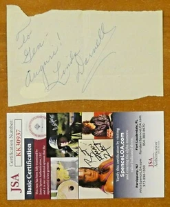 Muy Raro Linda Darnell Firmado 3x5 Corte con Certificado de Autenticidad JSA - Imagen 1 de 2