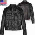 Men’s Real Soft Lamb Napa Leather Trucker Iconic Lightweight Leather Jacket