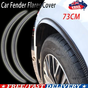 Universal Carbon Fiber Car Truck Wheel Fender Flares Eyebrow Arches Protector 2X - Picture 1 of 8