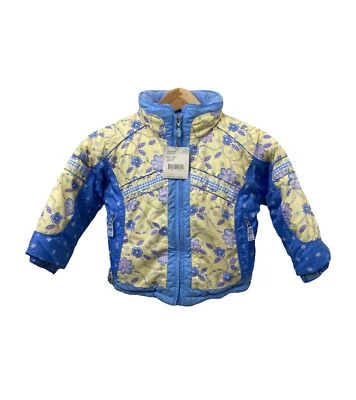 Girl's Size 4 Jacket Obermeyer Blue and Yellow Winter Taffy I Grow Full Zip - Image 1 of 4