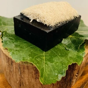 Handmade Luffa Embedded Soap EUCALYPTUS Charcoal Clay Moisturizing Loofah Loofa - Picture 1 of 8