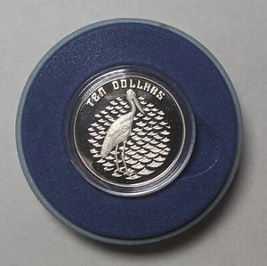 1991 Australia $10 Silver PiedFort Proof 40 Grams .925 Silver Mint Box COA - Picture 1 of 8