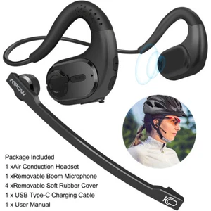 Mpow Bluetooth 5.3 Open Ear Wireless Headset with Magnetic Detachable Microphone - Picture 1 of 19