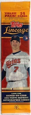 2011 Topps Lineage Factory Sealed Value Hot Pack w/Auto or Memorabilia Relic - Image 1 of 2
