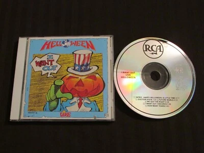 HELLOWEEN I WANT OUT LIVE! 1989 6 TRK CUTOUT CD 80'S EUROPEAN HEAVY METAL NM OOP - Image 1 of 4