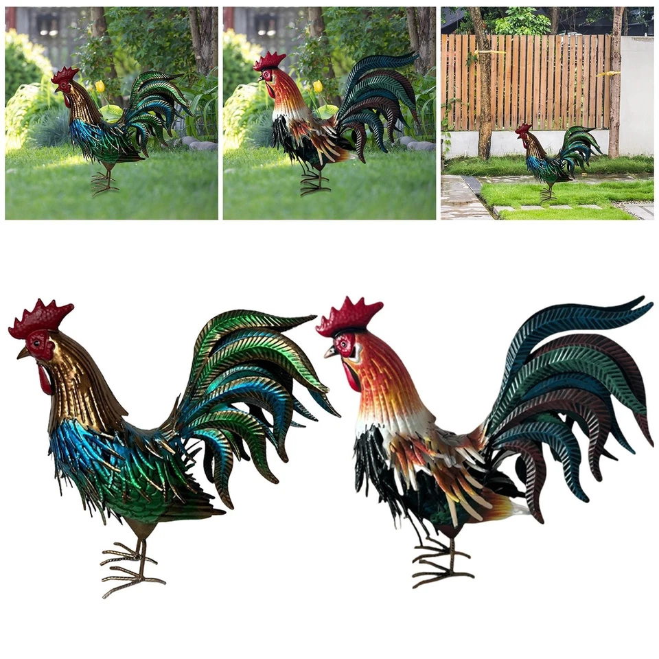 Металлический петух декор украшение для газона железо рукоделие - Изображение 1 из 1
