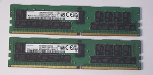 64gb kit (2 x 32gb) PC4-3200 ECC Reg Server DIMMs Samsung M393A4K40DB3-CWEBY - Picture 1 of 1