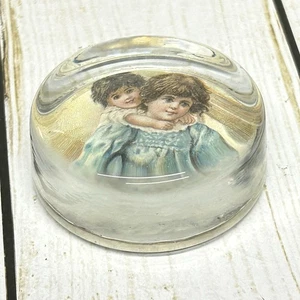 Pisapapeles litografía de vidrio para jugar lindo vintage para niñas pequeñas - Imagen 1 de 7