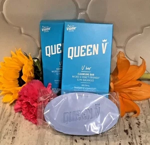 NEW- 2 Pack Queen V Cleansing Bar V Bar WILD BERRY pH Balanced Soap 3.5oz Sealed - Picture 1 of 7