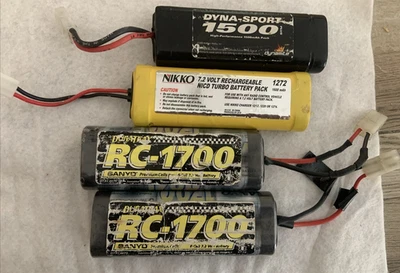 4 Vintage 6 Cell NICAD Battery Packs 2 SANYO Dtxc2070, 1 DYNA SPORT & NIKKO 1272 - Image 1 of 4